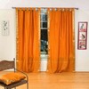 Indian Selections Mustard Tab Top Sheer Sari Curtain/Drape/Panel - 60W