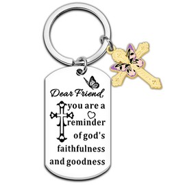 UVIBEW Christian Gifts for Women Faith Friend Gifts for Women Best Friend Keychain Faith Based Gifts for Women Best Friend Birthday Gift for Woman Spiritual Gifts for Friends