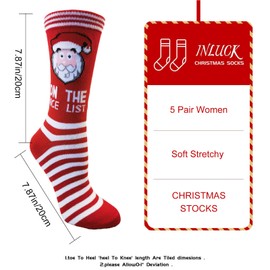 Genfien Funny Socks Women Novelty Funky Fun Socks Christmas Gifts for Women 5 Pairs One Size