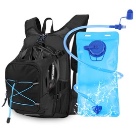 Hydration Backpack with 2L Water Bladder, zeroto Cycling Backpack Lightweight Hiking Rucksack Hydration Vest Bag for Outdoor Cycling Marathon Running Skiing Camping Climbing for Men and Women(Black)