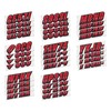 STIFFIE Techtron Red/Black 3" Alpha-Numeric Registration Identification Numbers Stickers Decals
