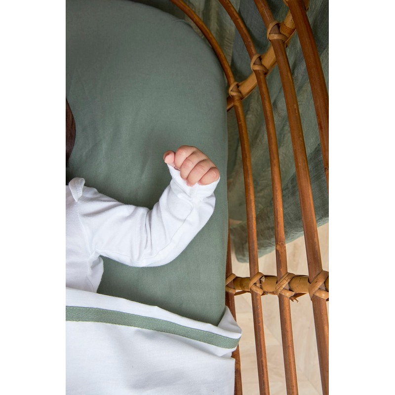 Meyco Baby Plain Fitted Sheet for Cot Bed (Flat Sheet