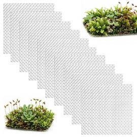 10 PCS Aquarium Moss Mesh, 304 Stainless Steel, 8 * 8cm, 1.4mm Hole