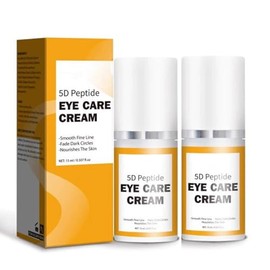 2PCS 5D Peptides Anti-Aging Eye Repair Cream,Intense Eye Care, Smooth Fine Lines, Removes Dark Circles,Correction for Puffy Eye Bags Fine Lines Dark Circles Wrinkles