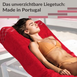 Lashuma Lugano Women's Sauna Towel 100 x 200 cm Red XXL Terry Towelling Bath Towel Large