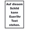 Sign with Desired Text Vertical Text Black Background White A4