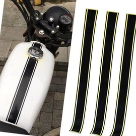 Motorcycle Safety Reflective Glossy Stripe Black Bicycle Reflector Sticker / 스티커 오토바이 안전반사 유광 스트라이프 블랙 자전거 리플렉터
