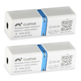 CUSTOS WWD Water Leak Detector, Smart Water Monitor, Battery Operated Smart Home Devices, Sub-Lipstick Design Water Alarm Leak Detector, No Wi-Fi Required, 2 Pack