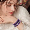 ZENGSING 4 PCS Natural Beaded Bracelet, Natural Stone Stretch Bracelet,