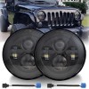 Unbranded Pair 7" inch Round LED Headlight High Low Beam