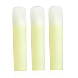 Soprano Saxophone Reeds Synthetic Resin 1.5 Strength with Plastic Cover 3PCS Resin Saxophone Reeds Soprano Alto
