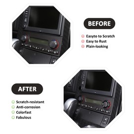 PIUGILH Air Conditioner Volume Tune Knob Cover Fit for Corvette C6 2007-2013 Interior Accessories,Aluminum Center Console AC Switch Knob Cover,3PCS(Black)