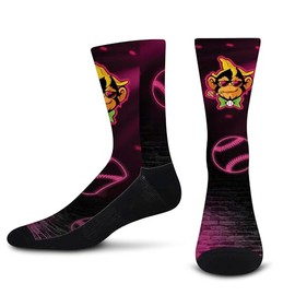 For Bare Feet PARTY ANIMALS Party Time Crew Sock Team Colors Medium