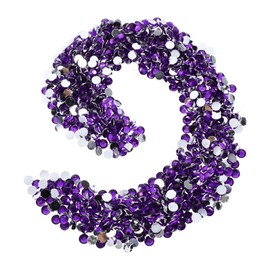 DOITOOL 1000pcs Shiny Flatback Rhinestones for Nail Art Crafts Round Resin Gems for Cases Face Painting Jewelry Making Accessories