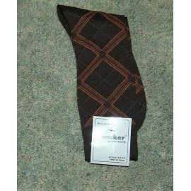 Knocker Mens Dress Socks Size 10-13 Brown