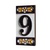 Spanish Flower Ceramic House Number Tiles 7.5cm x 3.5cm Filigree