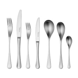 Robert Welch RW2 Satin, 7 Piece Cutlery Place Setting. Made from Stainless Steel. Dishwasher Safe.