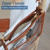 Women's Clear PVC Cross Body Bag Zipper Pocket Shoulder Bag