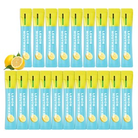 Mini Mouthwash Travel Size,Lemon Flavor Portable Individual Travel Mouth Wash for Fresh Breath, Refreshing Long Lasting Gentle Oral Care Mouthwash Packs(Pack of 20)