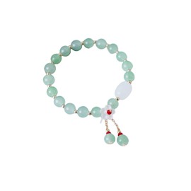 ZZ ZINFANDEL Green Flower Crystal Bracelets for Women Teen Girls,Crystal Beaded Pendant Bracelet Adjustable Stretch Flower Bracelets,Floral Bracelet Chain Bangles (Green)