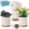 TAMAYKIM 4 Inch Ceramic Plant Pots with Drainage Holes, Modern