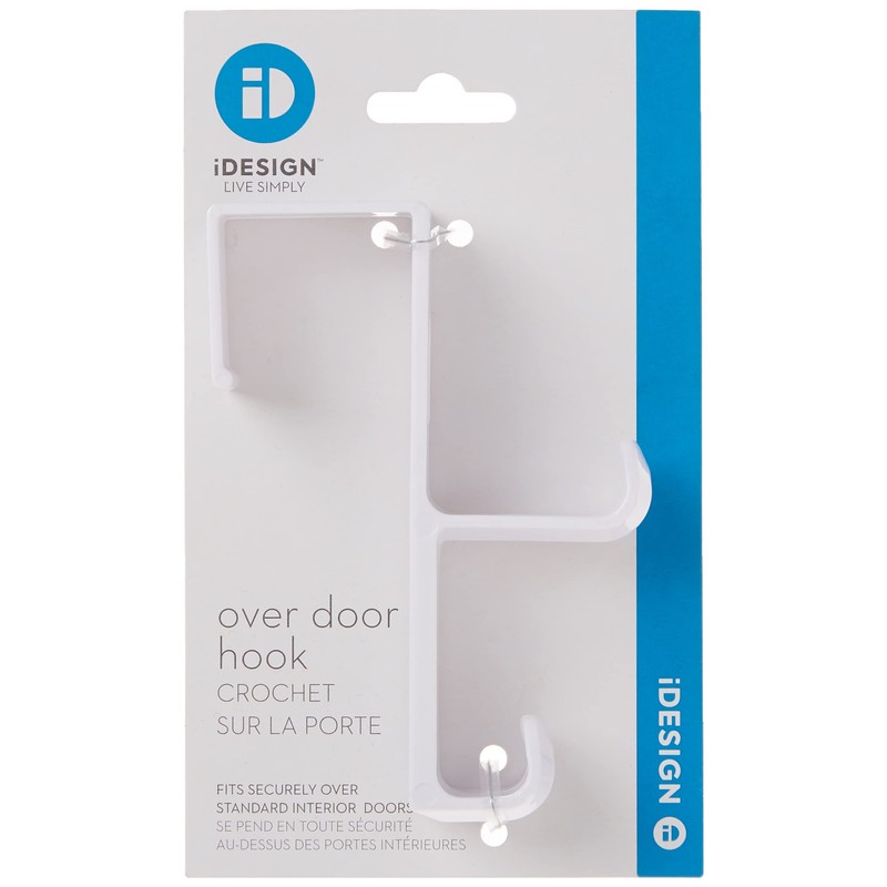 iDesign Over Door Double Hook for Closet, Bathroom, or Dorm,