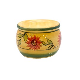 ACK Scouring Brillo Pad Holder Tuscany Country Sunflower, Ceramic Hand Painted Sponge Holder for Kitchen Sink, Kitchen Décor