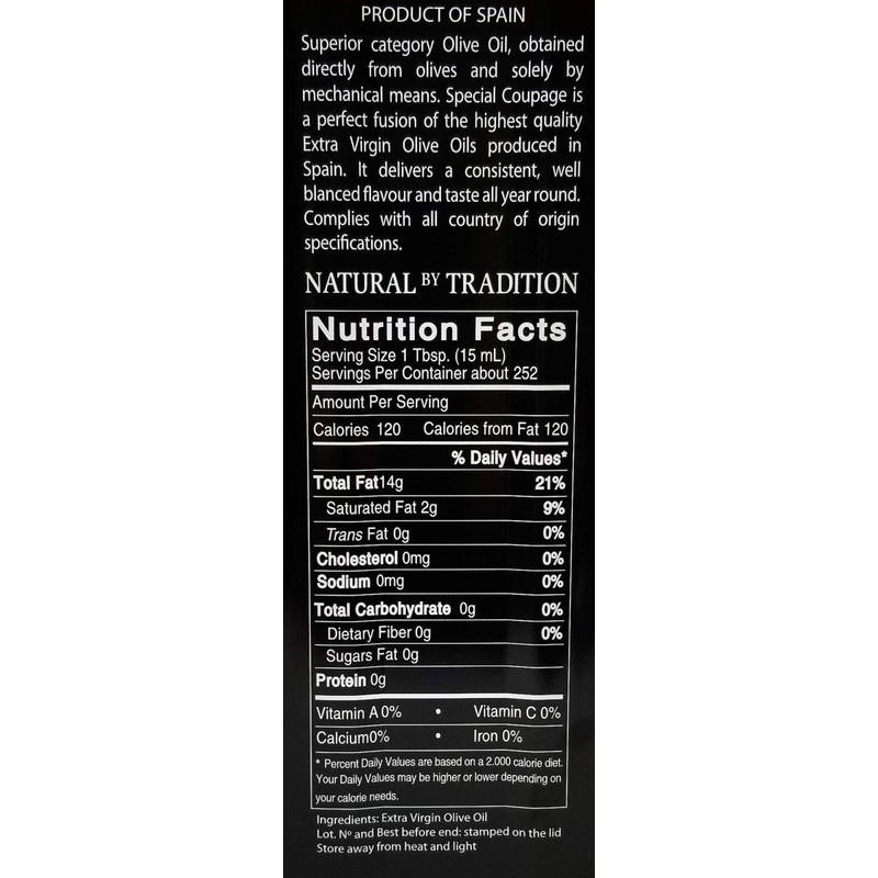 LaRambla Extra Virgin Olive Oil, One US Gallon, Special Coupage,