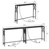 MAHANCRIS 2 Pack Sofa Table with Charging Station, 39.4” Console