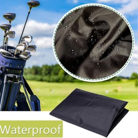 MZSX Golf Bag Rain Cover Waterproof, Black Rain Cape for Golf Bags fit, Outdoor Golf Bag Rain Cover, Portable Golf Rain Hood for Golf Bags Push Carts, golf bag rain hood protector