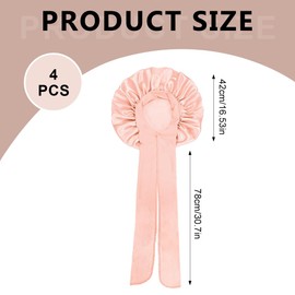 JAWUZ 2 Stück Satin Haarhaube für Damen, bonnet sleep cap Doppelseitig Seidenhaube Zum Schlafen Schlafhaube Haare Schützen für die Nacht Bonnet mit elastischem Band haarhaube für die nacht