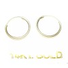 14Kt Yellow Gold 030 Thin 12MM Endless Hoop Earrings -