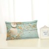 Nicokee Throw Pillow Cover Ocean Shell Starfish Light Green Wooden