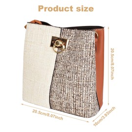 Hnonoxy Small Shoulder Bag Women's Leather Crossbody Bag, Stylish Handbag with Adjustable Strap, Women's Shoulder Bags PU Leather Crossbody Bag Girls Handbag with Removable Shoulder Strap