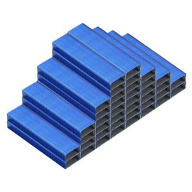 PATIKIL 26/6 Standard Heftklammern, 10er Pack 10000 Stück 1/4" Beinlänge Flachklammer Meißelspitze Heftklammern Stau-frei für Schreibtischhefter Büro Desktop Home Zubehör, Blau