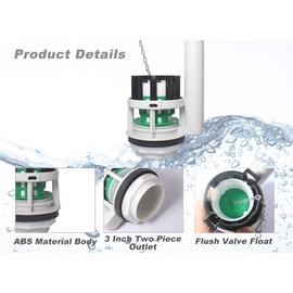 Toilet Flush Valve for 3 Inch Flush Hole Two Piece Toilet Flusher Replacement Kit Toilet Replacement Parts Fit for TOTO Toilet Tank Parts