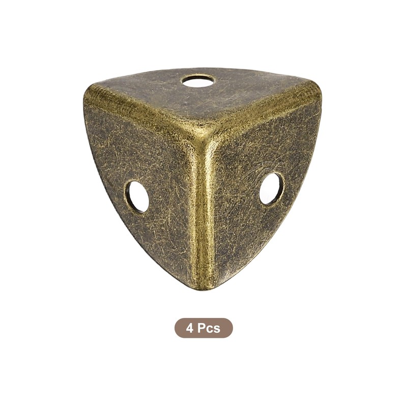 sourcing map 4Pcs Decorative Box Corner Cover, 18mm Metal Edge