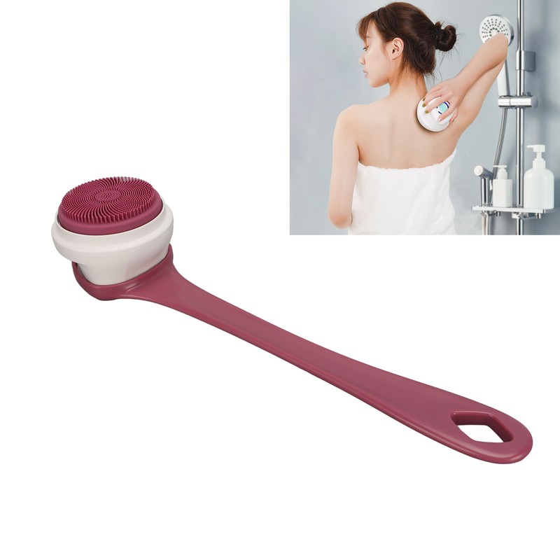 Electric Bath Brush Rechargeable Waterproof Detachable Cordless Body Scrubber Back