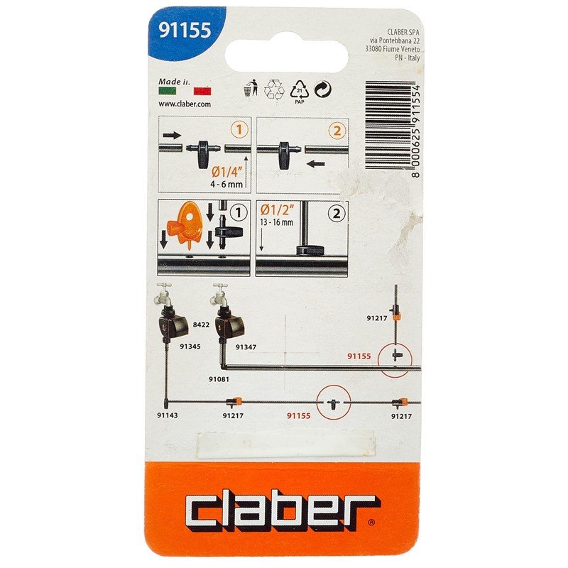 Claber d91155000 – Link 1/4 "Rainjet Cardigan (10U)
