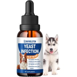 Yeast Infection Treatment for Dogs - Herbal Supplement for Itchy Ears, Skin Allergies, Reduces Inflammation