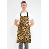 Wasach Leopard Print Apron,Adjustable Neck Bib Apron for Men Women,Suitable