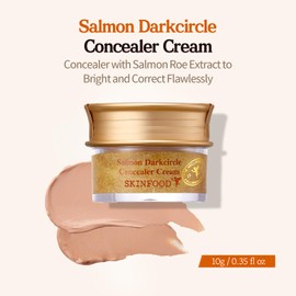 SKINFOOD s Salmon Dark Circle Concealer Cream - Under Eye Concealer for Dark Spots and Wrinkles - Full Coverage - Stocking Stuffer - 0.35 Oz/10 g (Blooming)