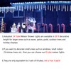 Aokudoni Christmas Lights Outdoor, 24 Tubes Meteor Shower Lights (Equivalent