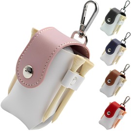 fogman Golf Ball Case for Men Women Fashion Cute Color Lightweight PU Leather (Pink)