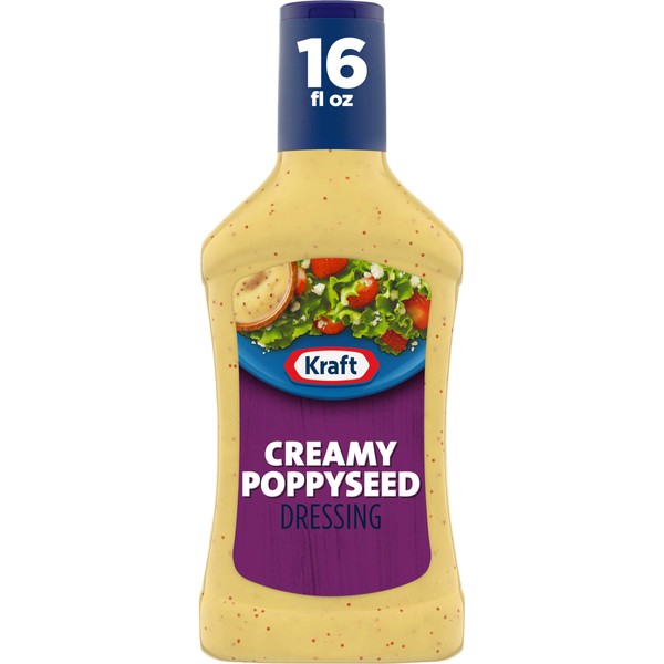 Kraft Creamy Poppyseed Salad Dressing (16 fl oz Bottles, Pack of 6)