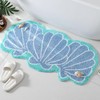 Seashells Bathroom Rug, Bathroom Runner, Blue Bath Rugs, Ocean Decor