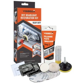Visbella Professional Headlight Restoration Kit DIY Headlamp Brightener Car Care Repair kit Head Lense Clean (Automatic-h)