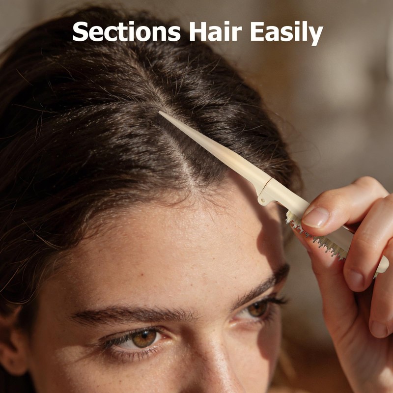 Teasing Brush for Fine Hair, Boar Bristle Styling Brush with