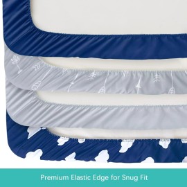 Biloban 4-Pack Diaper Changing Pad Covers 32"x16" Fitted for Boys Breathable Crib Sheets