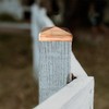 4 Pcs Copper Fence Post Caps with Screw, 4x4''(Actual 3.5x3.5'')